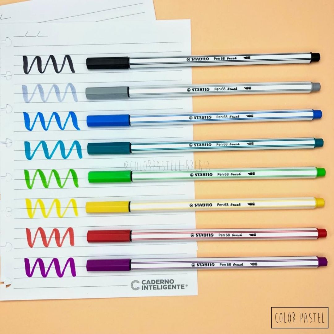STABILO Brush Pen 68 x8 – Color Pastel Libreria
