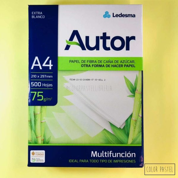 Resma A4 75 gr Autor Ledesma