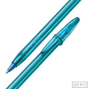 Bolígrafos BIC Cristal Fashion de colores - Turquesa