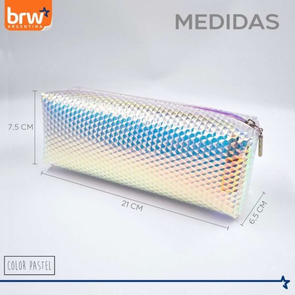 Cartuchera canopla holográfica 1 cierre BRW - Imagen 8
