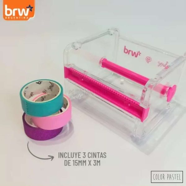 KIT Tapedispenser TuttiFruti + 3 Washitapes BRW - Imagen 5