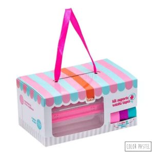 KIT Tapedispenser TuttiFruti + 3 Washitapes BRW