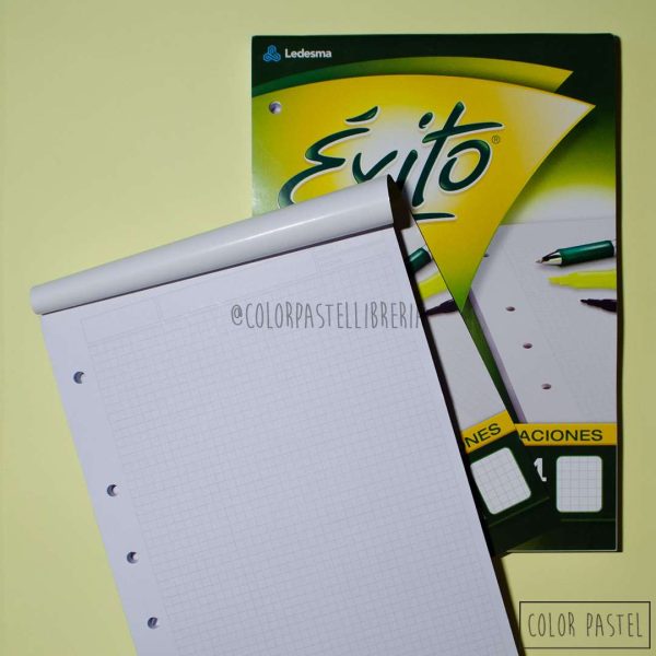 Bloc A4 hojas cuadriculadas ÉXITO
