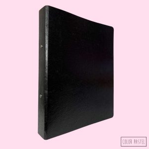 Carpeta A4 2x40 fibra negra Fibracap