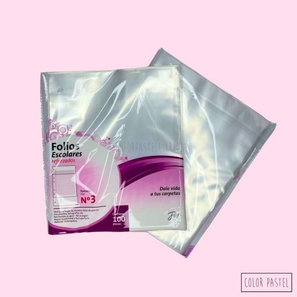 Folios N°3 Escolar reforzados x100 FW - Imagen 2
