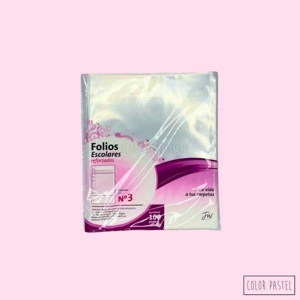 Folios N°3 Escolar reforzados x100 FW