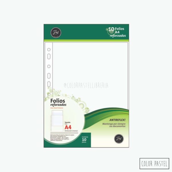 Folios A4 reforzados x10 FW