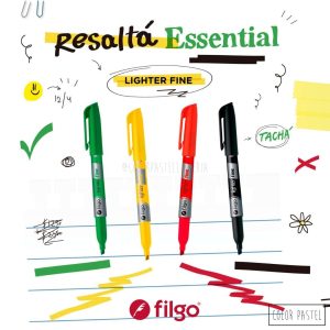 Resaltadores ESSENTIAL Lighter Fine x4 Filgo