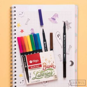 Marcadores Brush x10 (punta pincel) Filgo