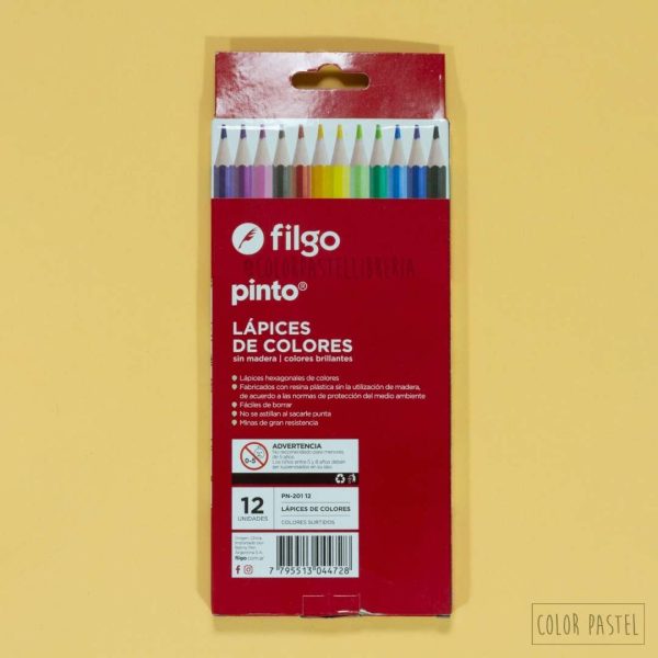 Lápices de Colores x12 PINTO Filgo - Imagen 3