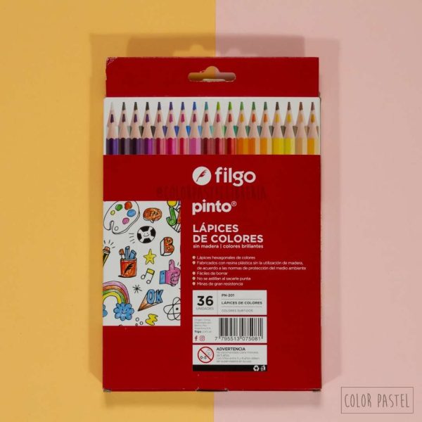 Lápices de Colores x 36 PINTO Filgo - Imagen 3