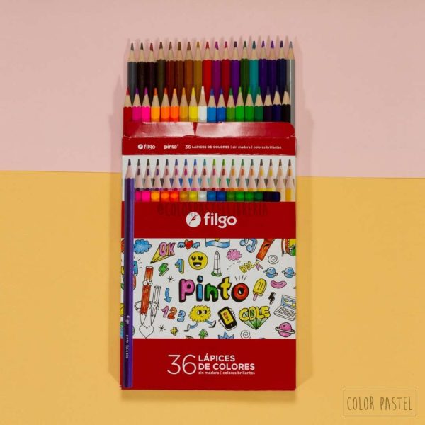 Lápices de Colores x 36 PINTO Filgo - Imagen 2