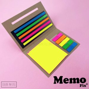 Set de Lectura MemoFix: Nota tráslucida AMARILLO + resaltadores adh. + señaladores