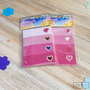 Nota adhesiva 25x74 x4 Pantone MemoFix - Rosa con viñetas
