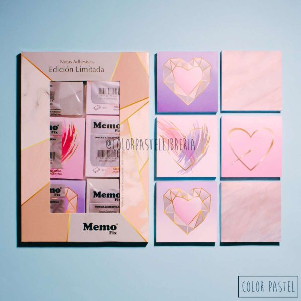 Estuche 6 notas adhesivas 75x75 mm MemoFix - Imagen 3