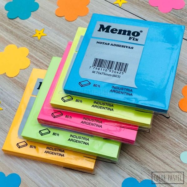 Notas adhesivas 75x75 Fluo MemoFix - Imagen 2