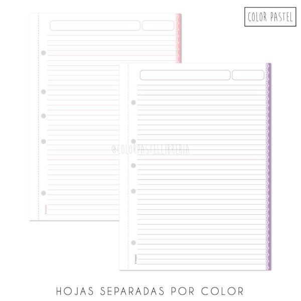 Cuadernos A5 hojas rayadas T/ Semi rígida Línea Fantasía NORPAC - Imagen 2