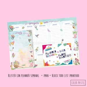 Planner Semanal + bloc To Do List (con imán) NORPAC