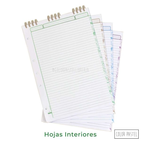 Blocks A4 hojas rayadas TAPA DURA Línea Fantasía NORPAC - Imagen 2