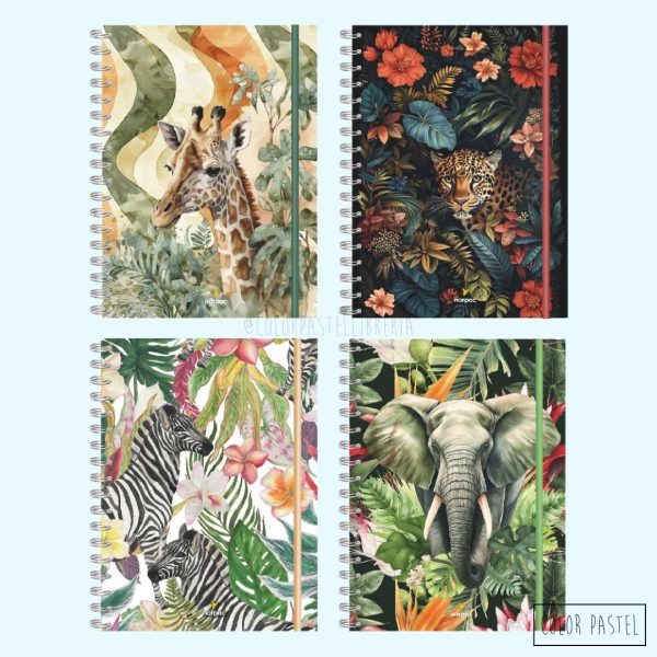 Cuadernos A5 hojas MIXTAS T/ Dura Línea Fauna sistema de cuaderno inteligente NORPAC