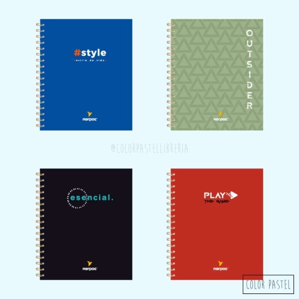 Cuadernos A5 hojas CUADRICULADAS T/Dura Línea Clásico NORPAC