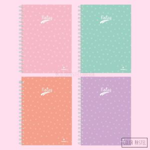 Cuadernos A5 hojas LISAS T/Dura Línea Eternity Pastel NORPAC