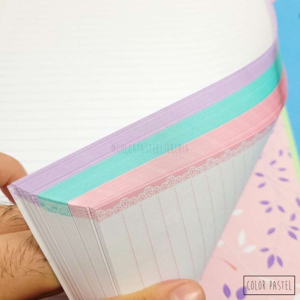 Cuadernos A5 hojas RAYADAS T/Dura Línea Eternity Pastel NORPAC - Imagen 4