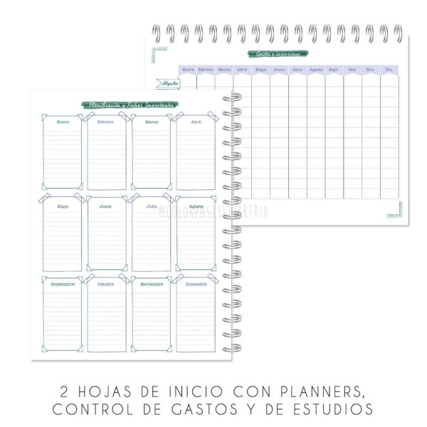 Cuadernos A5 hojas CUADRICULADAS T/Dura Línea Eternity Pastel NORPAC - Imagen 2