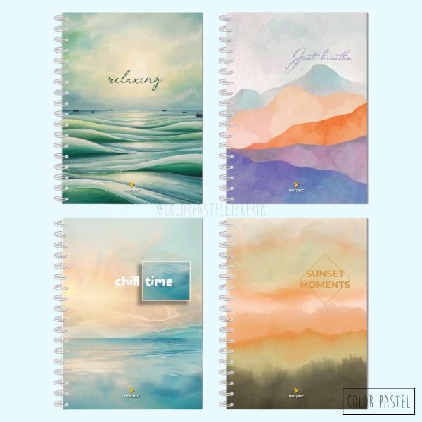 Cuadernos A5 hojas RAYADAS T/ Semi rígida Línea Simplicity NORPAC