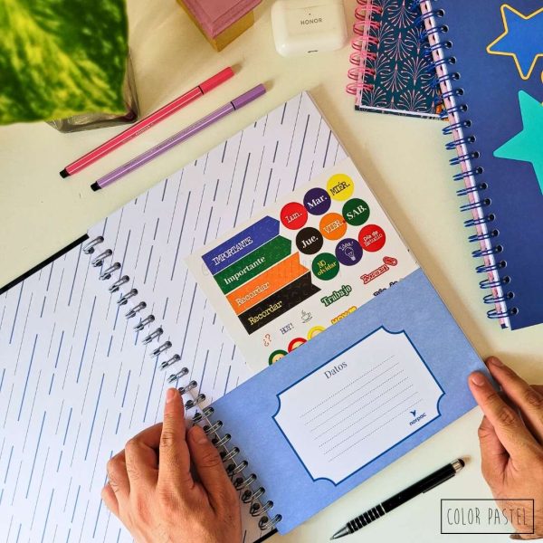 Cuadernos A5 hojas CUADRICULADAS T/Dura Línea Eternity Pastel NORPAC - Imagen 3