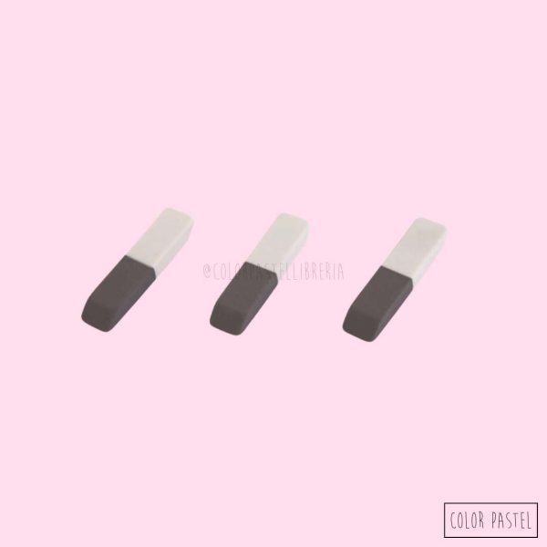 Goma de borrar Lápiz/Tinta (blanca y gris) Olami