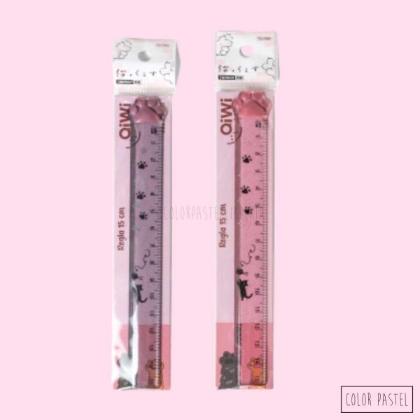 Regla 15 cm huellitas Qiwi Olami - Imagen 2