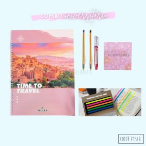 Combo x1 cuadernillo A4 Procer + 2 BIC + 1 corrector + 1 nota adhesiva + resaltadores adhesivos