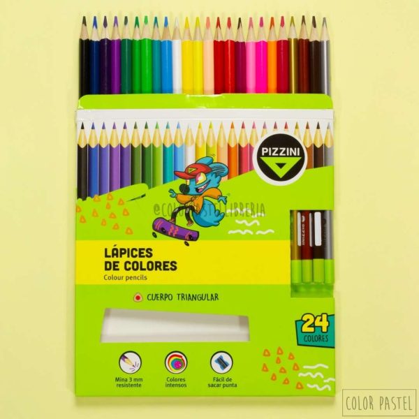 Lápices de Colores x 24 Colour Pencils de Pizzini - Imagen 2