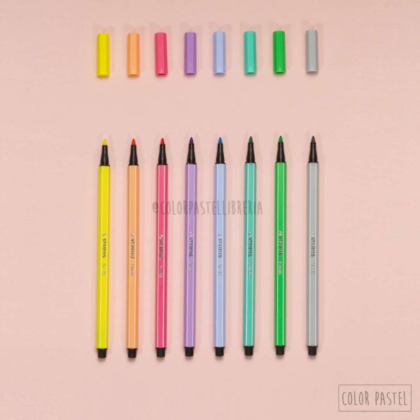 STABILO Fibras Pen 68 SET x 8 Pastel
