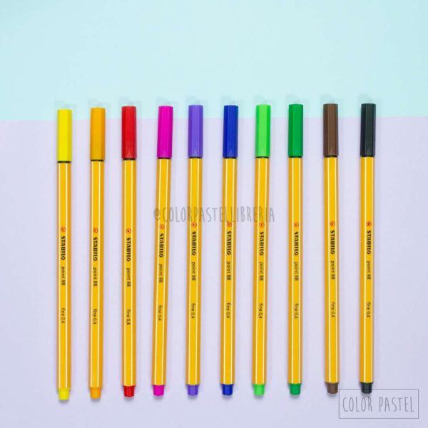 STABILO Microfibras Point 88 SET x 8 + 2 Clásico - Imagen 2