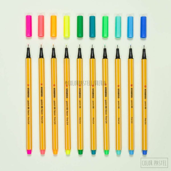 STABILO Microfibras Point 88 SET x 15 clásicos + 5 neón - Imagen 2