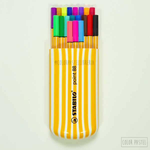 STABILO Microfibras Point 88 SET x 15 clásicos + 5 neón