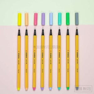STABILO Microfibras Point 88 SET x 8 Pastel
