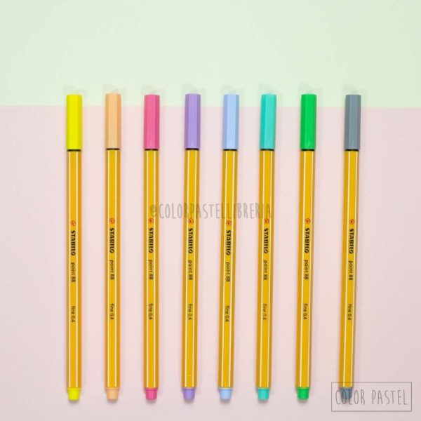 STABILO Microfibras Point 88 SET x 8 Pastel - Imagen 2