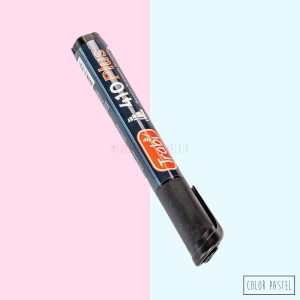 Marcador 410 (tinta permanente) punta biselada NEGRO Trabi