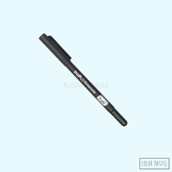 Marcador DUPLO doble punta NEGRO Trabi