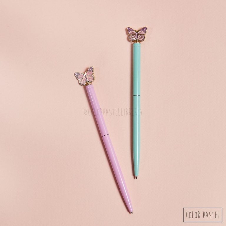 Bolígrafo Butterfly con estuche ColorBlock FW – Color Pastel Librería