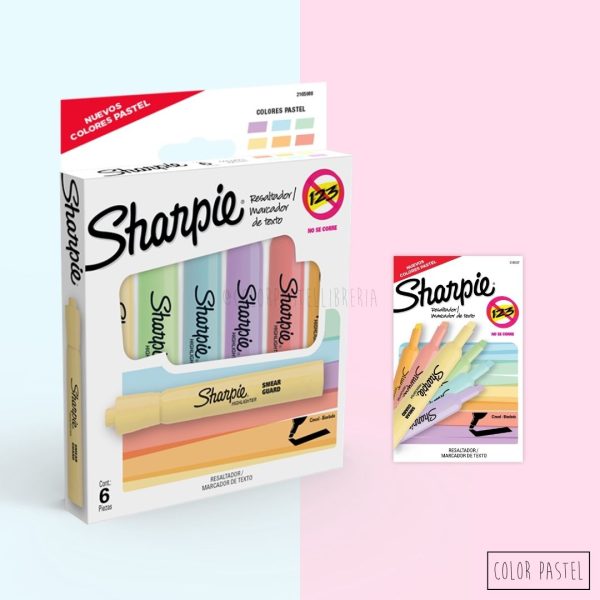 SHARPIE Set x6 Resaltadores pastel Tank