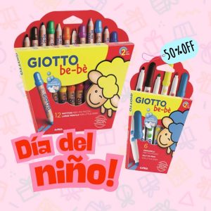 Promo Día del Niño | Lápices x12 + Marcadores x6 al 50% OFF Giotto