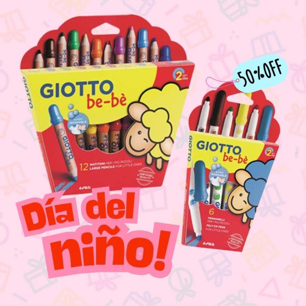 Promo Día del Niño | Lápices x12 + Marcadores x6 al 50% OFF Giotto