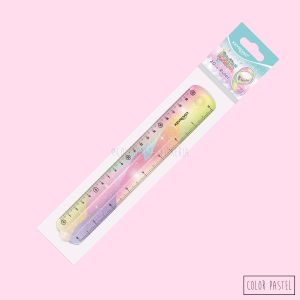 Regla flexible de 20 cm pastel con glitter Keyroad
