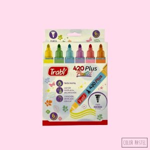 Set x6 marcadores tinta al agua Trabi - Pastel