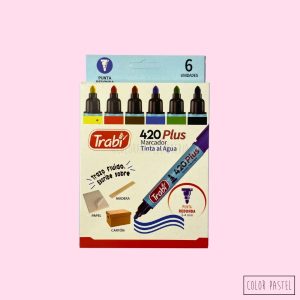Set x6 marcadores tinta al agua Trabi - Surtidos